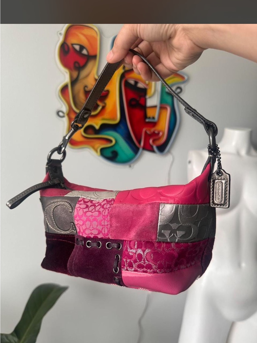 Coach vintage patchwork Hampton mini  demi bag